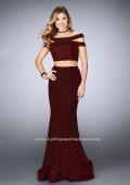 Picture of: Sparkly Two Piece Dress with Off the Shoulder Straps in Red, Style: 23856, Detail Picture 2