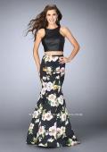 Picture of: Two Piece Mermaid Dress with Vegan Leather Top in Print, Style: 23863, Main Picture