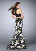 Picture of: Two Piece Mermaid Dress with Vegan Leather Top in Print, Style: 23863, Back Picture