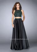 Picture of: Beaded Two Piece Dress with Full Satin Skirt in Black., Style: 23883, Main Picture