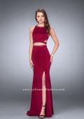 Picture of: Long Two Piece dress with Beading and Side Slit in Pink, Style: 23905, Detail Picture 1