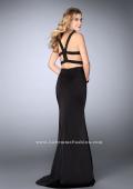 Picture of: Long Two Piece dress with Beading and Side Slit in Black, Style: 23905, Detail Picture 3