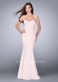 Picture of: Satin Mermaid Dress with a Cut Out Back and Bows in Pink, Style: 23914, Detail Picture 1