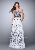 Picture of: Floral Embroidered Two Piece Organza Prom Dress in White, Style: 23919, Main Picture