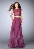 Picture of: Two Piece A-line Dress with Scalloped Top and Pockets in Purple, Style: 23922, Main Picture
