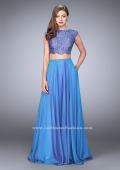 Picture of: Two Piece A-line Dress with Scalloped Top and Pockets in Blue, Style: 23922, Detail Picture 2