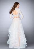 Picture of: Long Sleeve Two Piece Prom Dress with Pockets in White, Style: 23924, Detail Picture 5