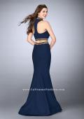 Picture of: Prom Dress with High Collar and Mermaid Skirt in Blue, Style: 23932, Back Picture