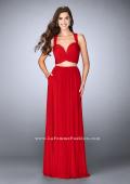 Picture of: Two Piece Prom Dress with Pockets and Strappy Back in Red, Style: 23940, Detail Picture 1