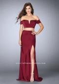 Picture of: Two Piece Off the Shoulder Prom Dress with Slit in Red, Style: 23963, Main Picture