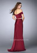Picture of: Two Piece Off the Shoulder Prom Dress with Slit in Red, Style: 23963, Back Picture
