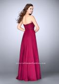 Picture of: Lace Scalloped Long Prom Dress with Pockets in Purple, Style: 23970, Detail Picture 3