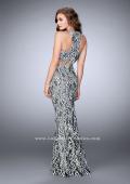 Picture of: Two Piece Multi-Colored Lace Dress with Racer Back in Black, Style: 23976, Back Picture