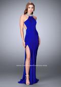 Picture of: High Neck Jersey Dress With Beading and Strappy Back in Blue, Style: 23982, Detail Picture 1