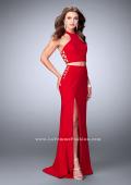 Picture of: Two Piece Dress with Lace Up Sides and Racer Back in Red, Style: 23984, Main Picture