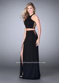 Picture of: Two Piece Dress with Lace Up Sides and Racer Back in Black, Style: 23984, Detail Picture 2