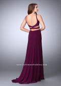 Picture of: Two Piece Jersey Dress with Cut Outs and Open Back in Purple, Style: 23986, Detail Picture 3