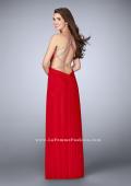 Picture of: Net Jersey Dress with Beaded Sweetheart Neckline in Red, Style: 23988, Back Picture