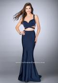 Picture of: Two Piece Jersey Dress with Beaded Strappy Back in Blue, Style: 24000, Main Picture