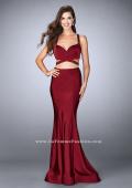 Picture of: Two Piece Jersey Dress with Beaded Strappy Back in Red, Style: 24000, Detail Picture 1
