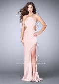Picture of: Long Jersey Dress with Side Cut Outs and Strappy Back in Pink, Style: 24009, Main Picture