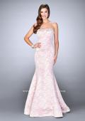 Picture of: Long Strapless Floral Print Prom Dress in Pink, Style: 24020, Main Picture