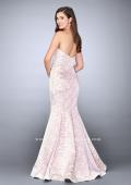 Picture of: Long Strapless Floral Print Prom Dress in Pink, Style: 24020, Back Picture