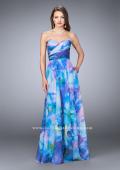 Picture of: Strapless Chiffon Prom Dress Rose Print Fabric in Print, Style: 24021, Main Picture