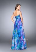Picture of: Strapless Chiffon Prom Dress Rose Print Fabric in Print, Style: 24021, Back Picture
