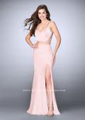 Picture of: Two Piece Jersey Dress with Unique Strappy Back in Pink, Style: 24030, Back Picture