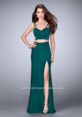 Picture of: Two Piece Jersey Dress with Unique Strappy Back in Green, Style: 24030, Detail Picture 3