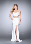 Picture of: Two Piece Jersey Dress with Unique Strappy Back in White, Style: 24030, Detail Picture 5