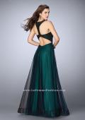 Picture of: A-line Tulle Dress with Lace Top and Deep V Neckline in Green Style: 24034, Back Picture