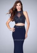 Picture of: Two Piece Prom Dress with an Illusion Neckline in Blue, Style: 24051, Main Picture