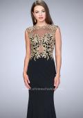 Picture of: High Neck Lace Dress with Sheer Illusion Neckline in Black, Style: 24054, Main Picture