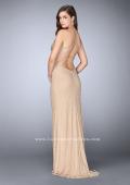 Picture of: Long Beaded Prom Dress with Sweetheart Neckline in Nude, Style: 24062, Back Picture