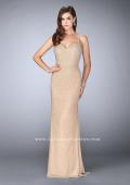 Picture of: Long Beaded Prom Dress with Sweetheart Neckline in Nude, Style: 24062, Detail Picture 1