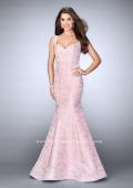Picture of: Rose Printed Prom Dress with Mermaid Skirt and Bow in Pink, Style: 24063, Main Picture