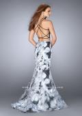 Picture of: Two Piece Mermaid Prom Dress with Printed Skirt in Print, Style: 24067, Back Picture