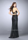 Picture of: Vegan Leather Two Piece Dress with High Neckline in Black, Style: 24075, Back Picture