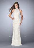 Picture of: Beaded Lace Prom Dress with Open Back in White, Style: 24089, Detail Picture 2