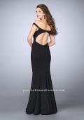 Picture of: Off The Shoulder Prom Dress with Open Back in Black, Style: 24097, Back Picture