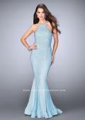 Picture of: Long High Neck Prom Dress with Open Back in Blue, Style: 24108, Main Picture