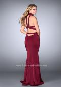 Picture of: Beaded Collar Long Prom Dress with Cut Outs in Red, Style: 24119, Detail Picture 3