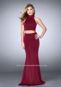 Picture of: Beaded Collar Long Prom Dress with Cut Outs in Red, Style: 24119, Detail Picture 4