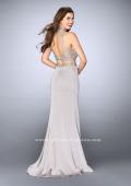 Picture of: Long Beaded Two Piece Prom Dress with Side Slit in Silver, Style: 24126, Back Picture