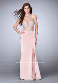 Picture of: Long Beaded Two Piece Prom Dress with Side Slit in Pink, Style: 24126, Detail Picture 1