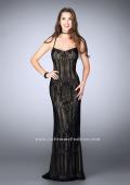 Picture of: Beaded Vintage Lace Dress with Scoop Neckline in Black, Style: 24131, Main Picture