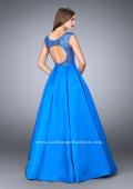 Picture of: A-line Prom Dress with Embroidery and Open Back in Blue, Style: 24147, Back Picture