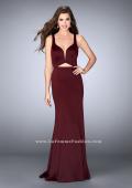 Picture of: Satin Prom Dress with Cut Outs and Open Back in Red, Style: 24150, Main Picture